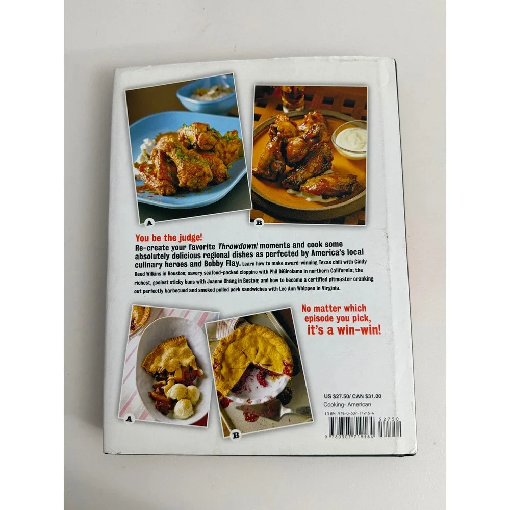 Bobby Flay's Throwdown! Cookbook Hardcover 100+ Recipes Food Network 2010 1st Ed